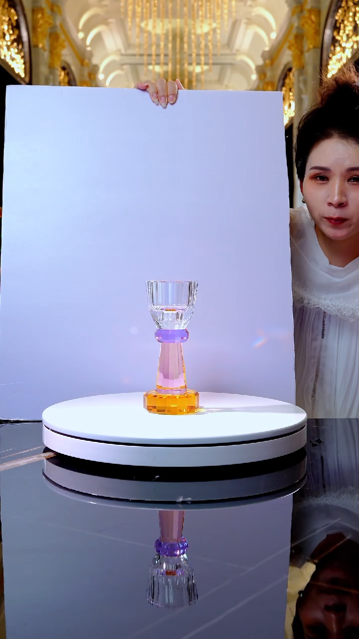 琉璃摆件水晶艺术烛台