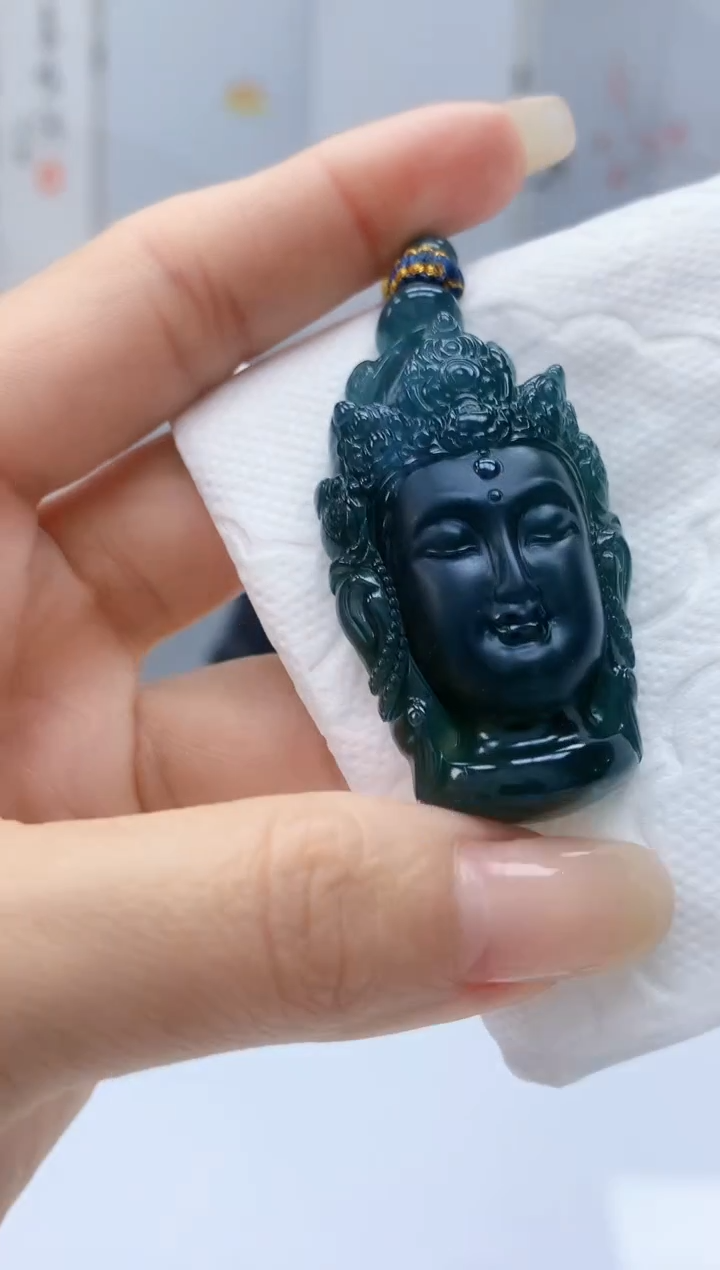 【闪购商品】定制翡翠未镶嵌4688lr-毛货挂件4