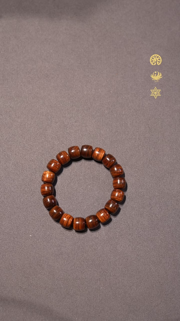 手串/手链黄花梨/降香黄檀海南黄花梨虎皮纹精工直切佛珠