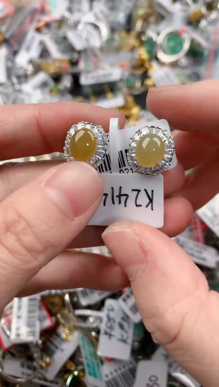 银S925镶嵌戒指翡翠13           10