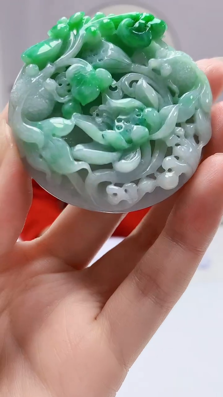 【闪购商品】定制翡翠未镶嵌4902zm-毛货挂件花269