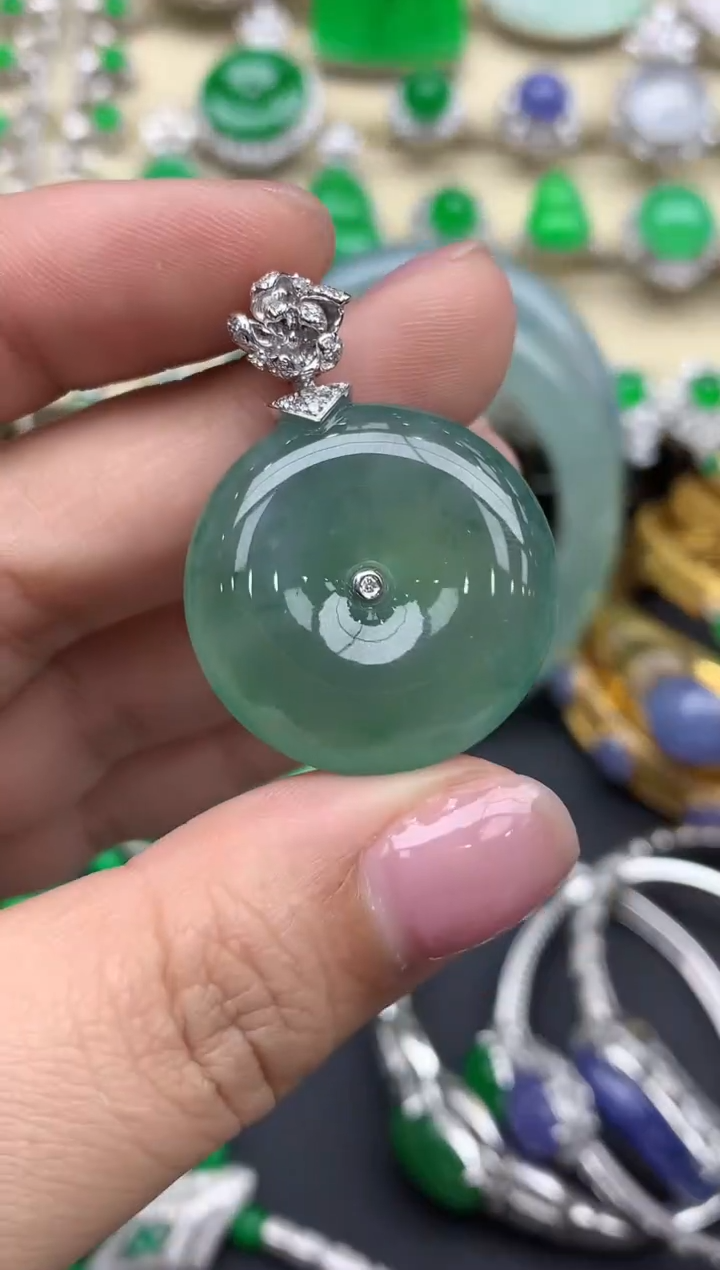 【闪购商品】翡翠颈饰18K金镶嵌506-中国好珍宝