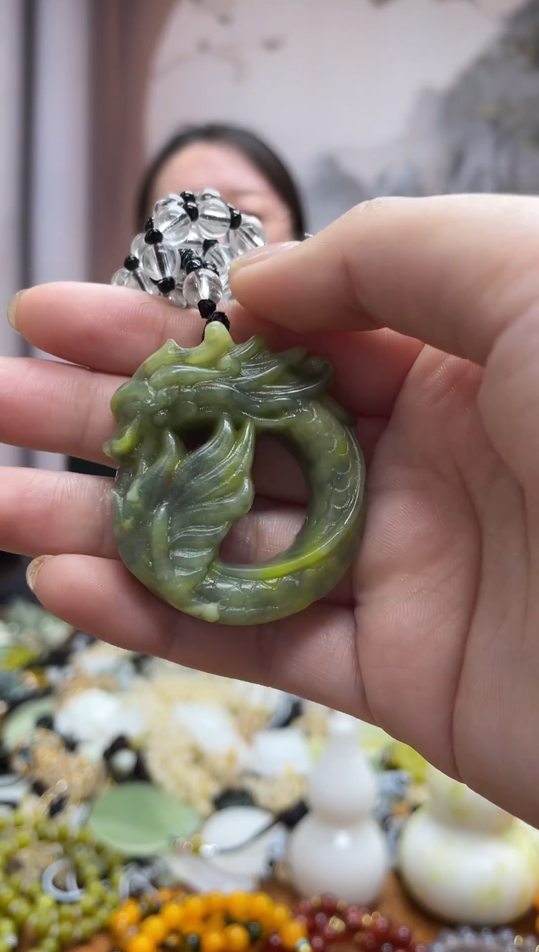 未镶嵌岫玉吊坠·