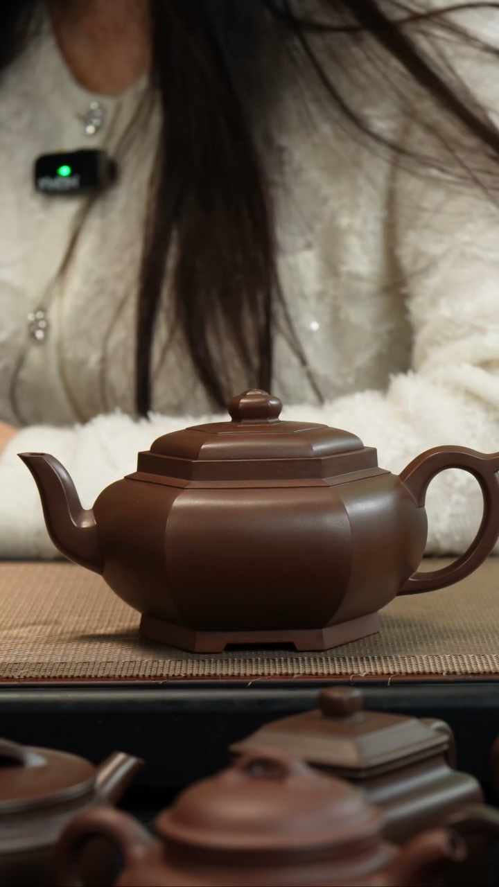【闪购商品】紫砂茶壶老紫泥六方华灯