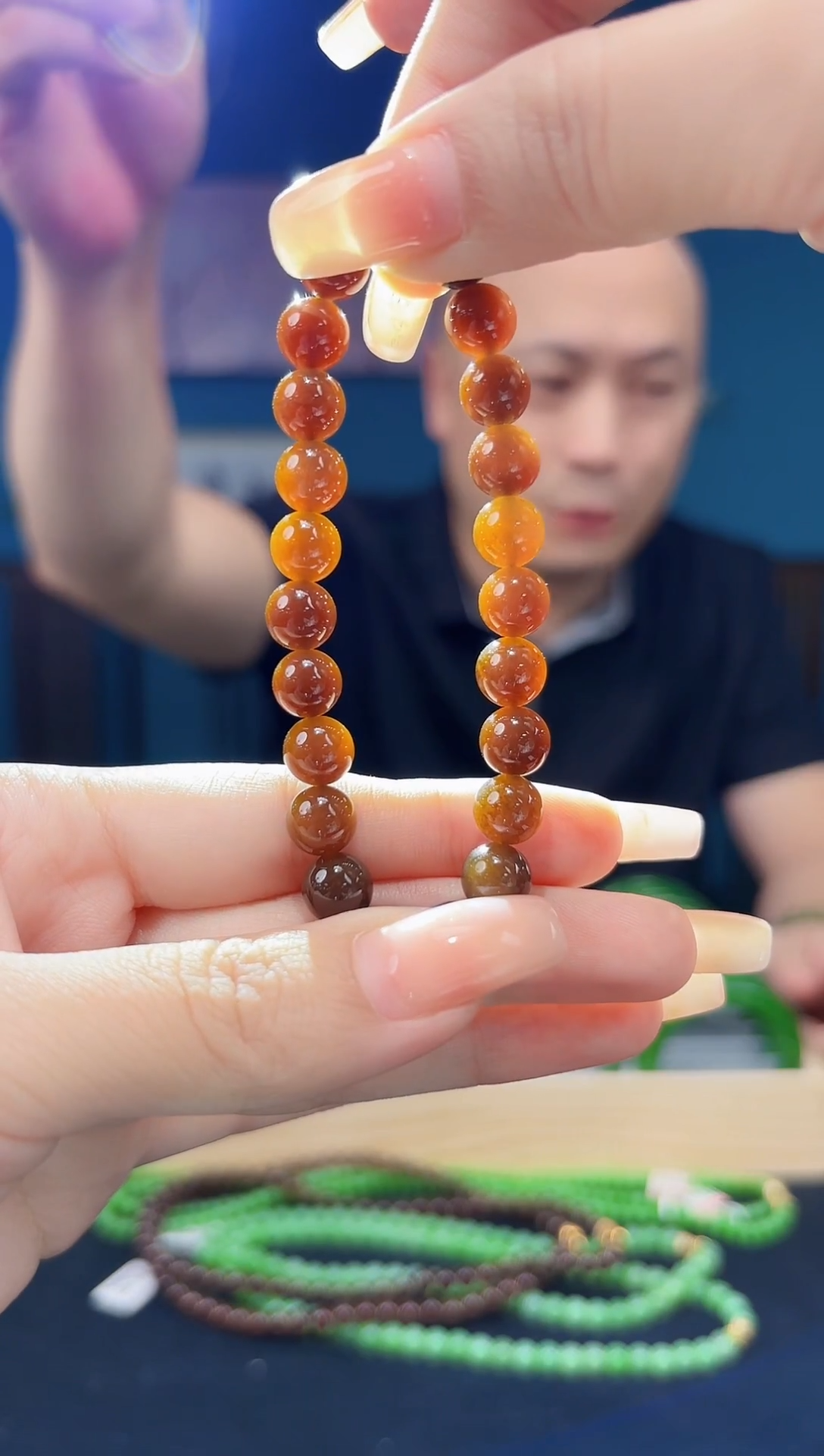 未镶嵌手串和田玉糖料手串 多样性发其一
