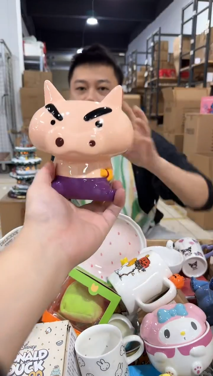 瓷片肥嘟嘟左卫门存钱罐