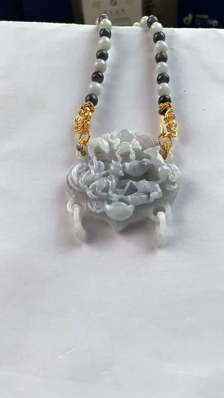 【闪购商品】翡翠颈饰未镶嵌1902赠链,部分宝贝微瑕主播介绍为准