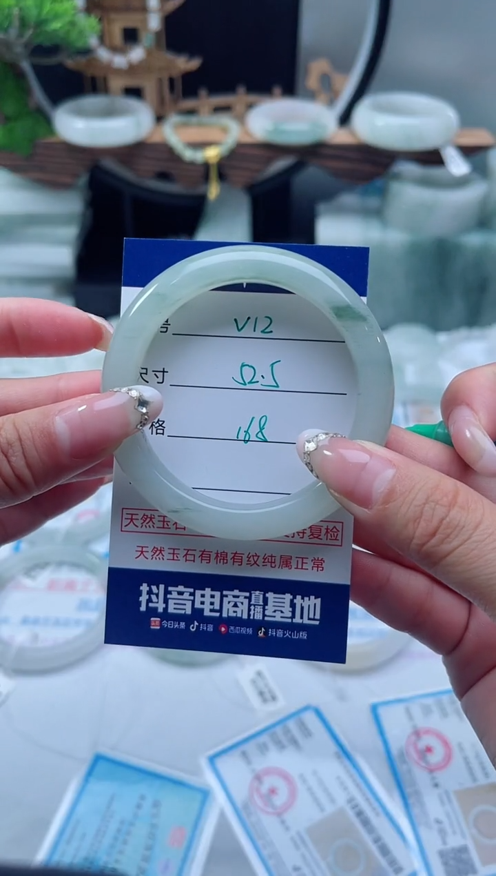 未镶嵌手镯石英质玉（天山翠）12