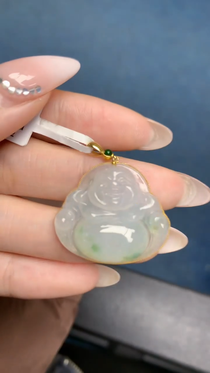 【闪购商品】翡翠颈饰18K金镶嵌天然翡翠a货501