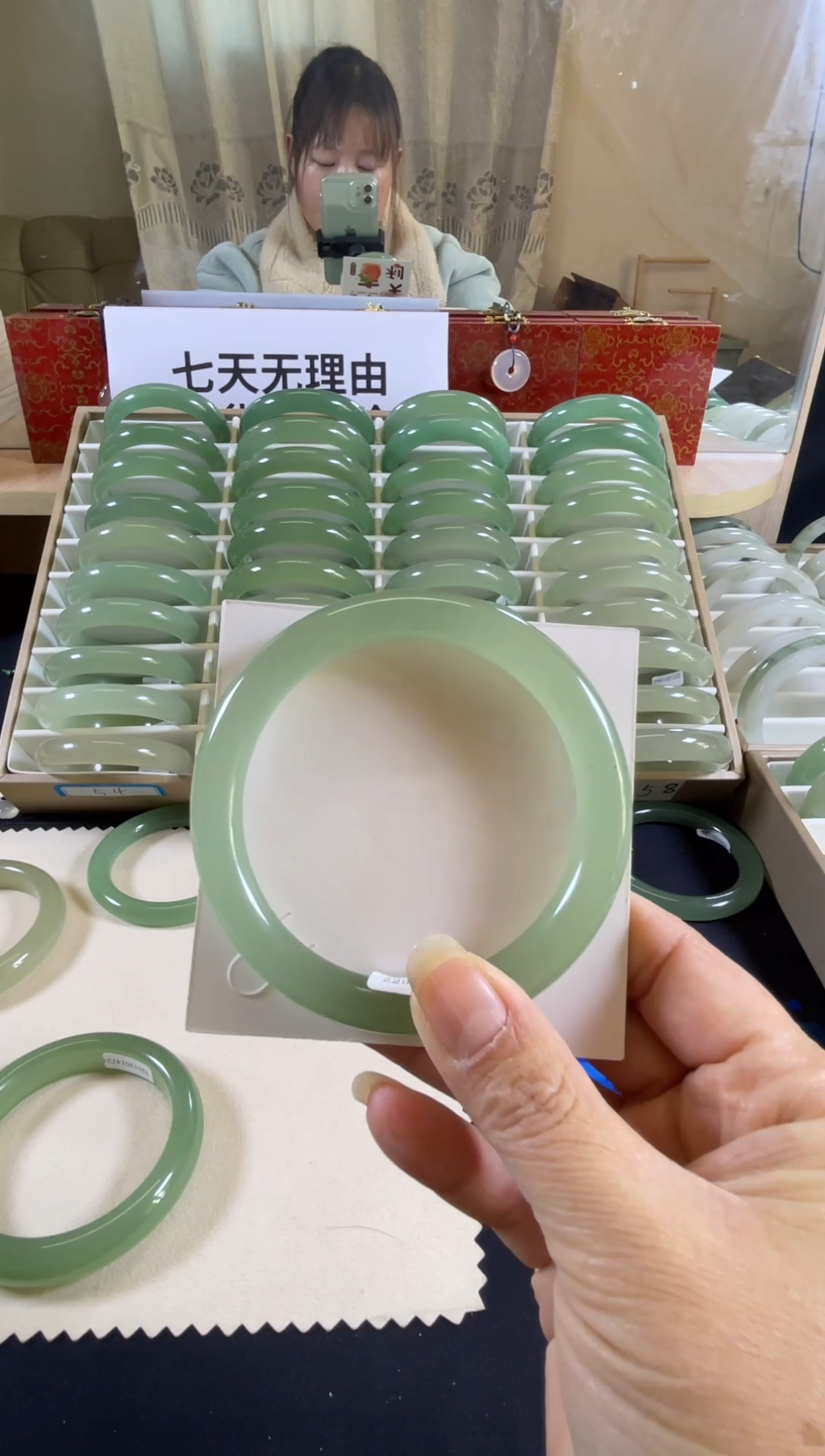 未镶嵌手镯东陵石61圈