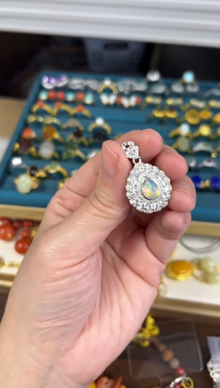 未镶嵌欧泊戒指孤品欧泊水滴镶嵌款吊坠[23]