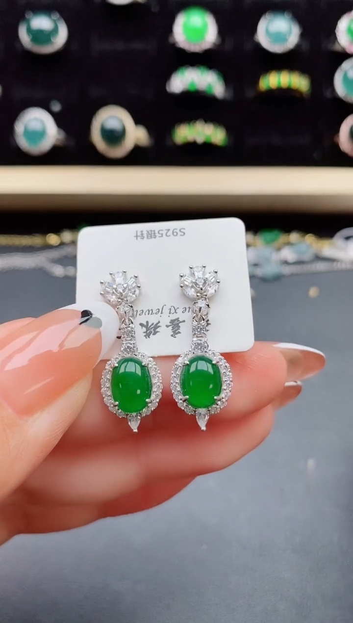 【闪购商品】翡翠戒指银S925镶嵌321321