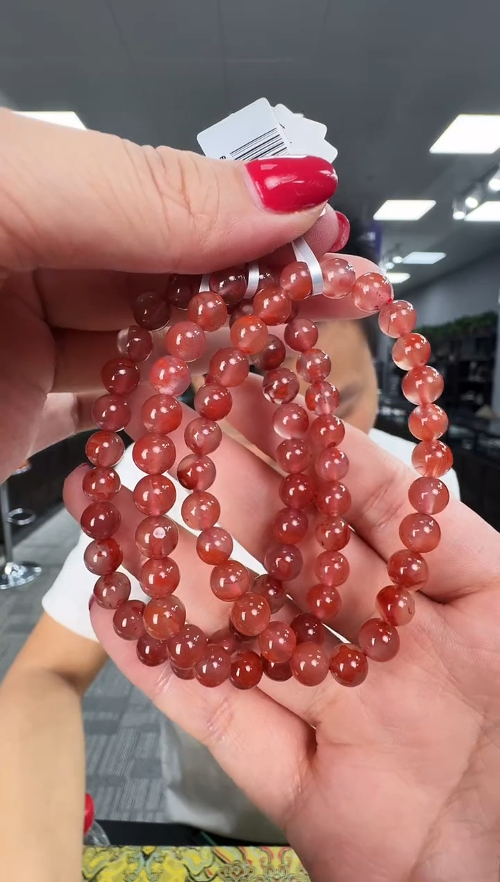 手链未镶嵌南红玛瑙XL532 约7mm多样式发一件