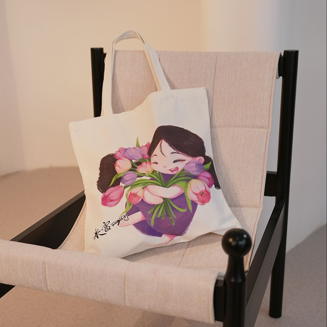 茵曼联名米雷日常少女沙滩时尚休闲单肩帆布袋