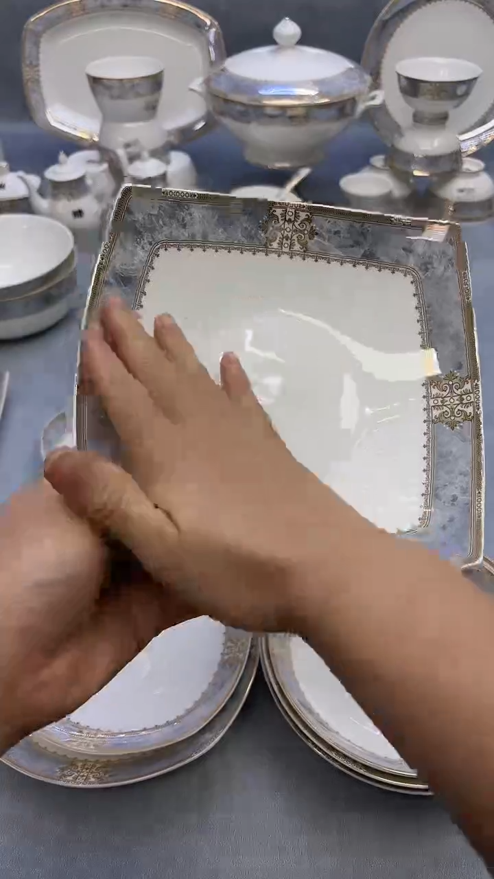 骨瓷开门大吉9贵龙1个8三角1个 