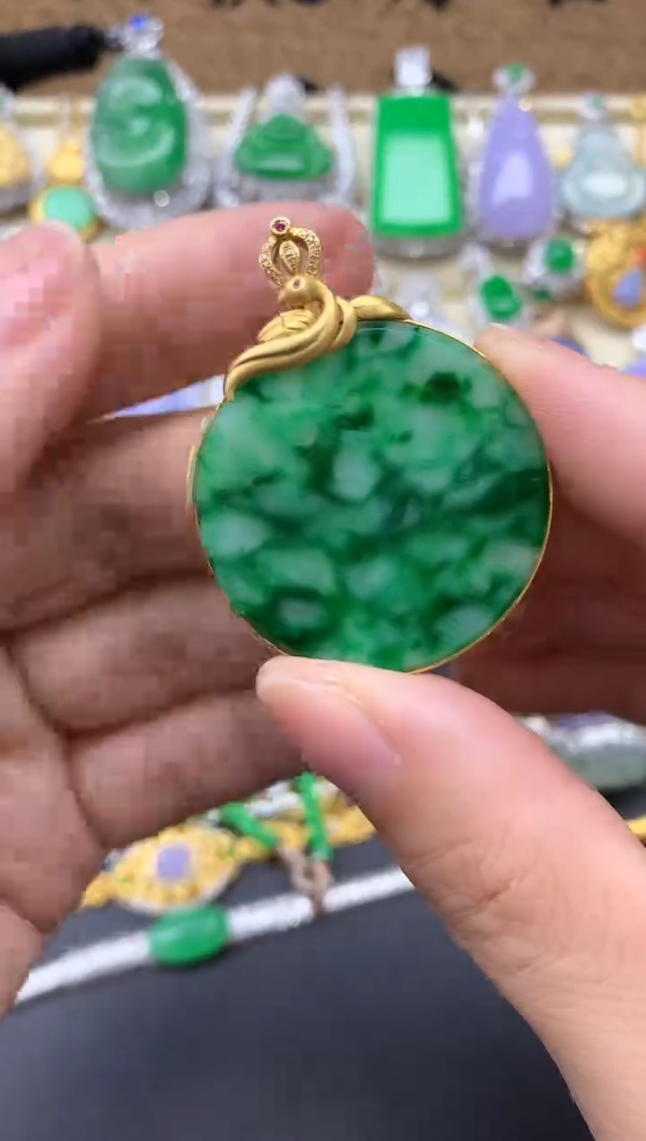 【闪购商品】翡翠颈饰18K金镶嵌197-中国好珍宝
