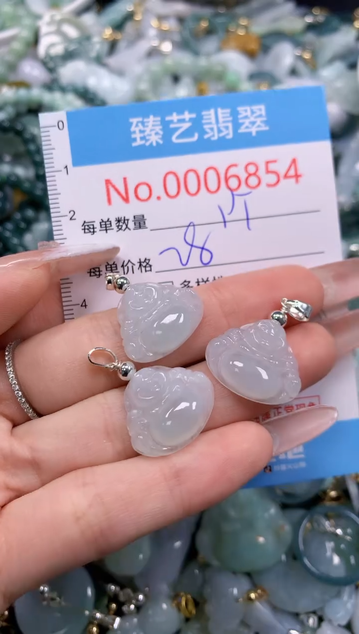 翡翠未镶嵌颈饰多样性发其一6854