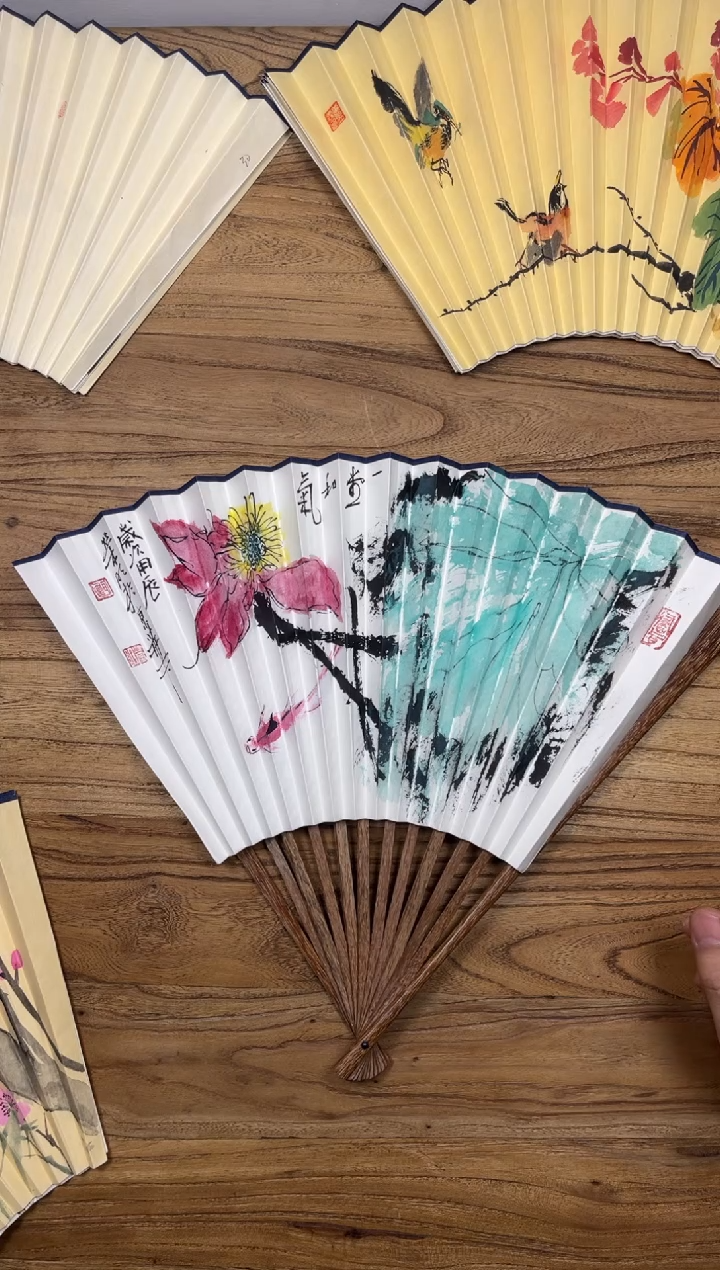 【闪购商品】扇子16方泽黎长物宣纸扇面
