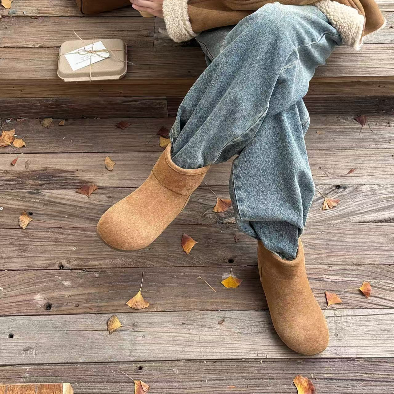 FUJIA STYLE新款气质韩版时尚加绒时尚雪地靴M9088-15