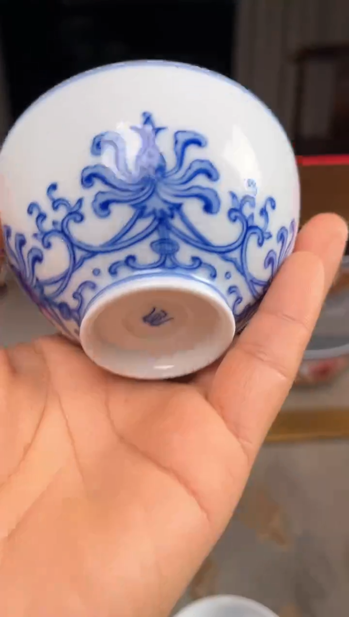 【闪购商品】景德镇文祥窑手工釉下彩陶瓷单杯