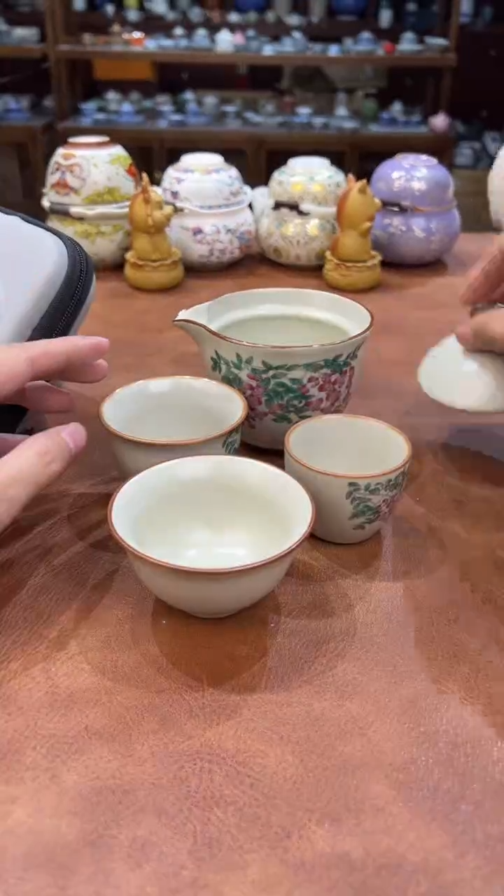 真的很便宜会开片的旅行茶具