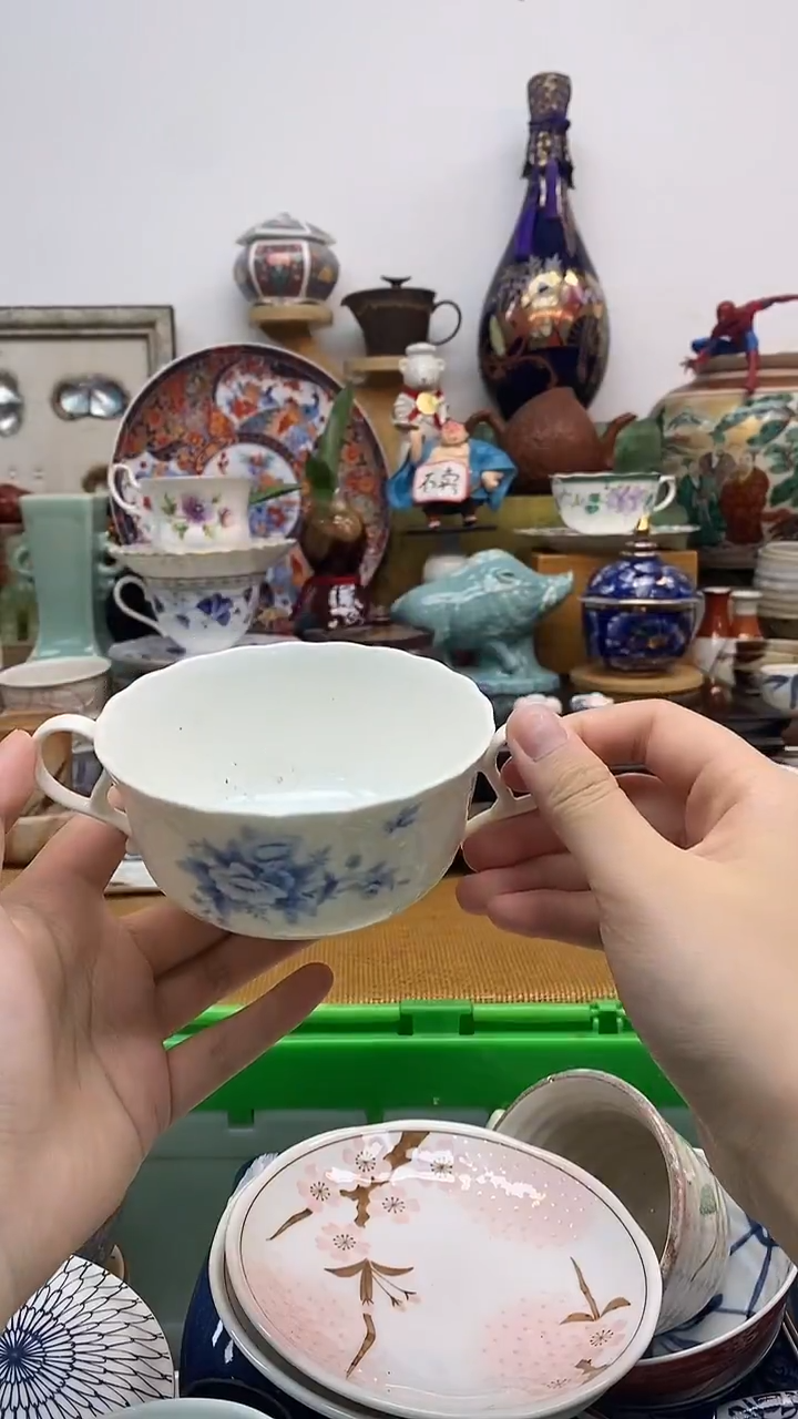 瓷片晶禧美瓷精品瓷器鸣海双耳