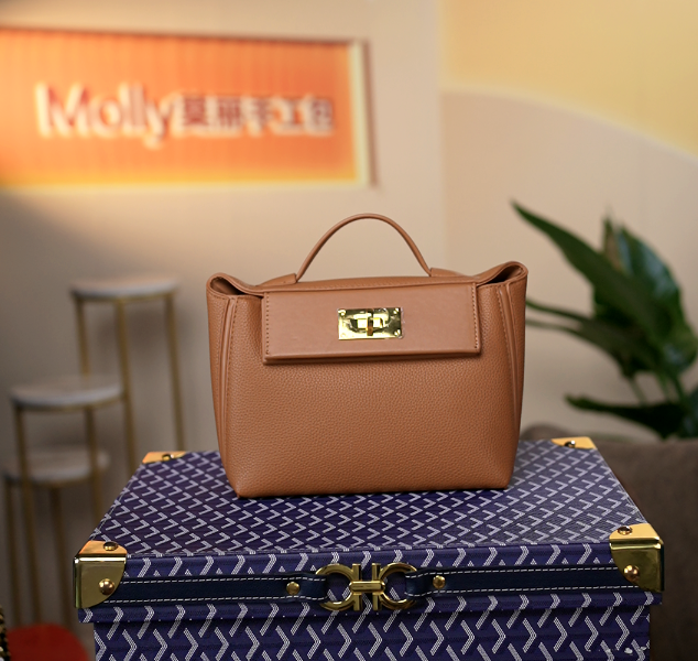 【Molly定制】原创设计头层TOGO牛皮小号MINI2424金扣单肩斜挎女包