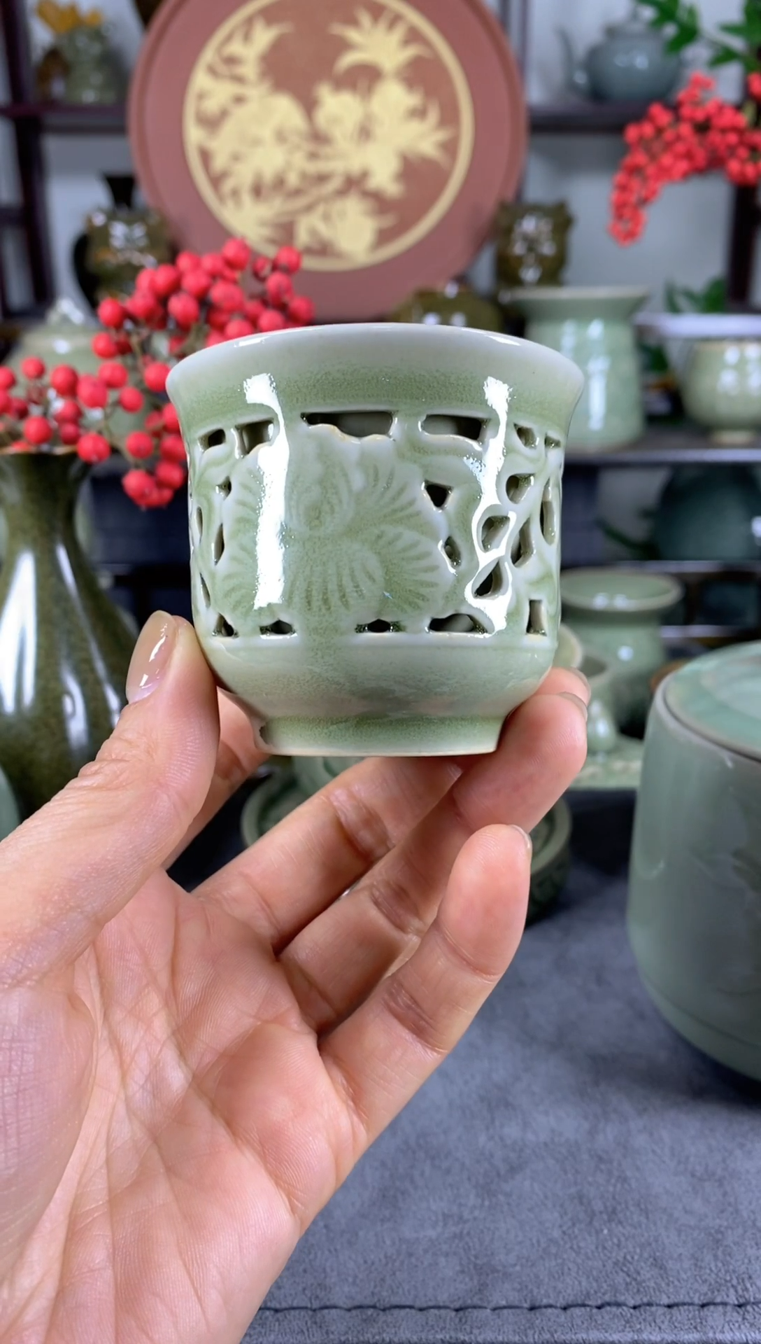 瑕疵处理 镂空茶杯 一个