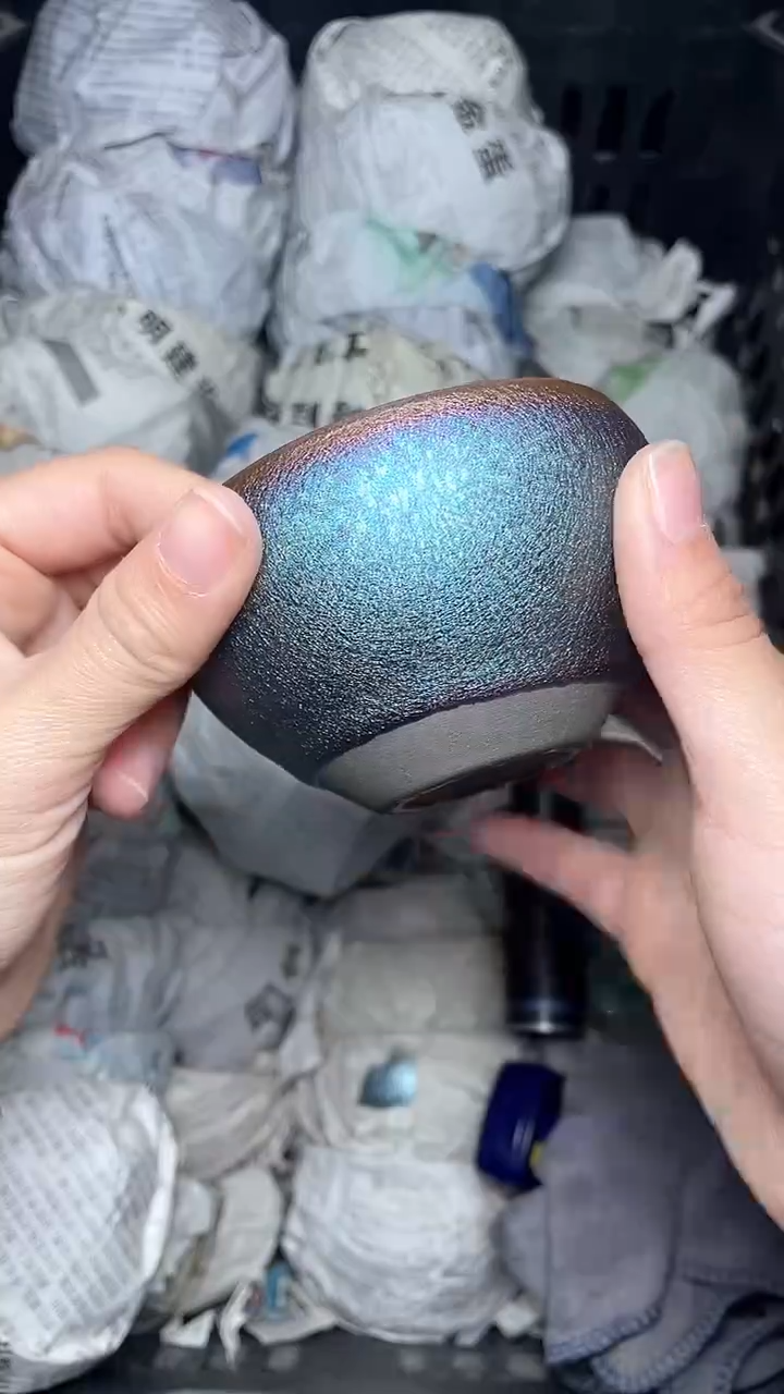 【闪购商品】茶盏糖果 蓝 钵 盏三疯建盏茶器