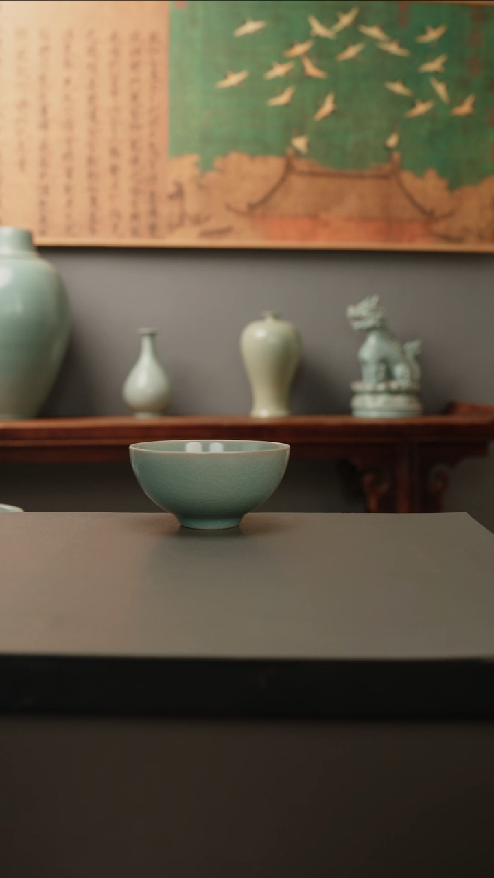 【闪购商品】杯仿古釉原矿  鸡心杯