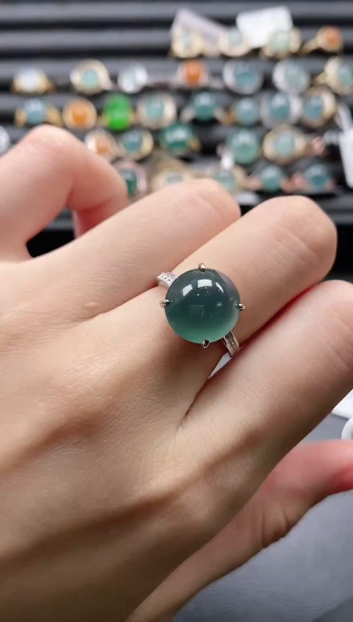 【闪购商品】翡翠戒指银S925镶嵌11111