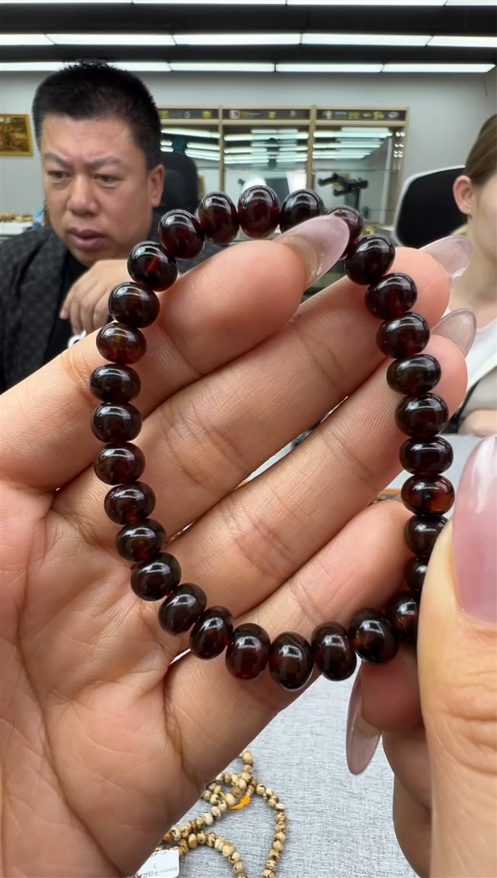 【闪购商品】琥珀手链未镶嵌593秒拍号