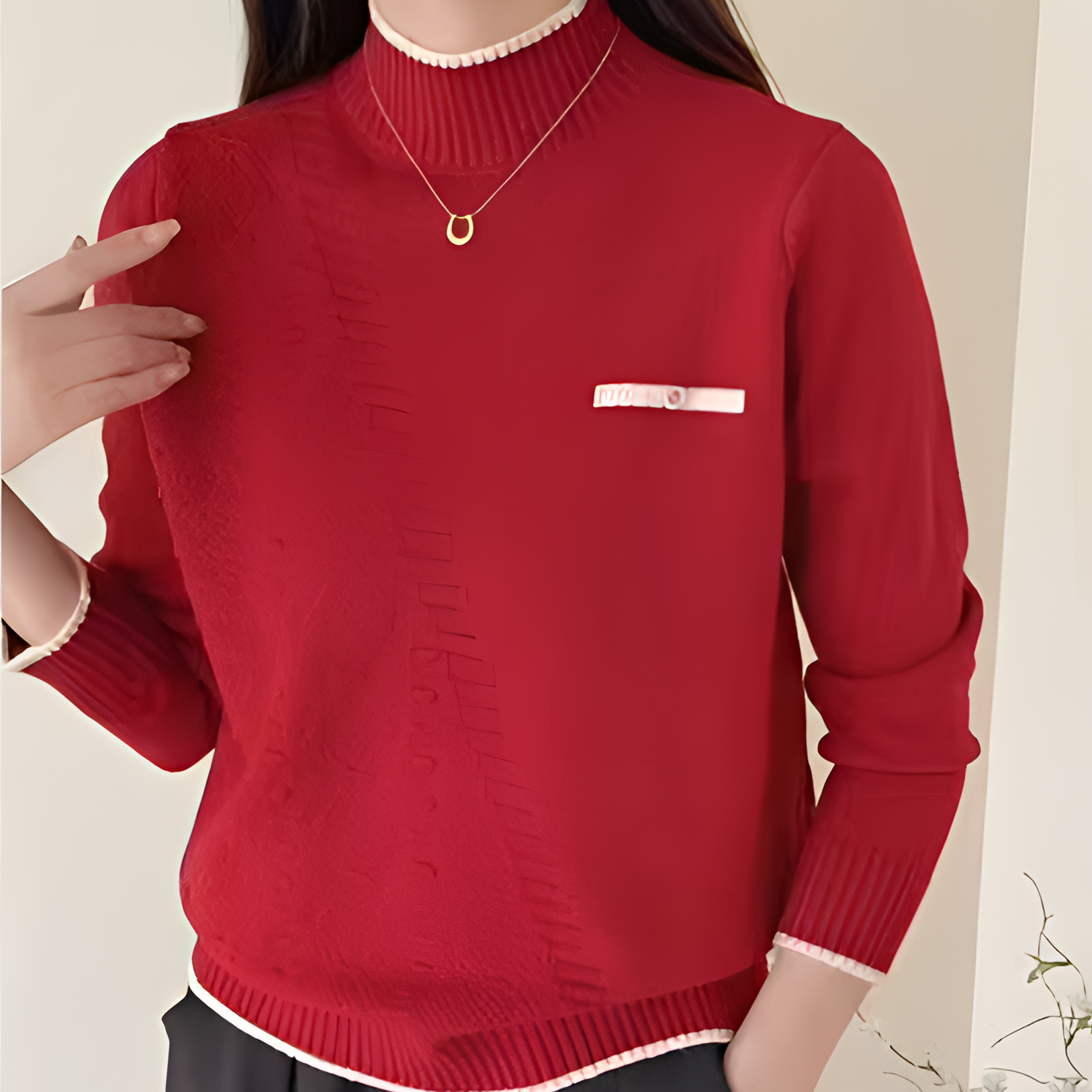 2011 中领 假口袋水貂绒羊毛衫（剪标款）