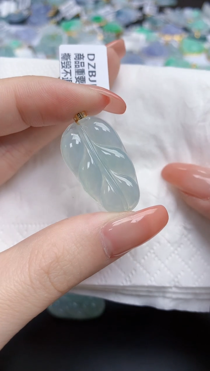 【闪购商品】翡翠颈饰18K金镶嵌天然缅甸翡翠A货