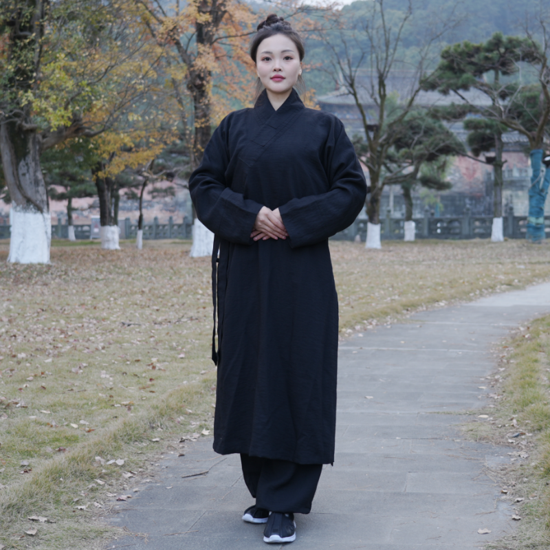 太苑武当山中国风传统长袍道服春夏秋男女同款练功服