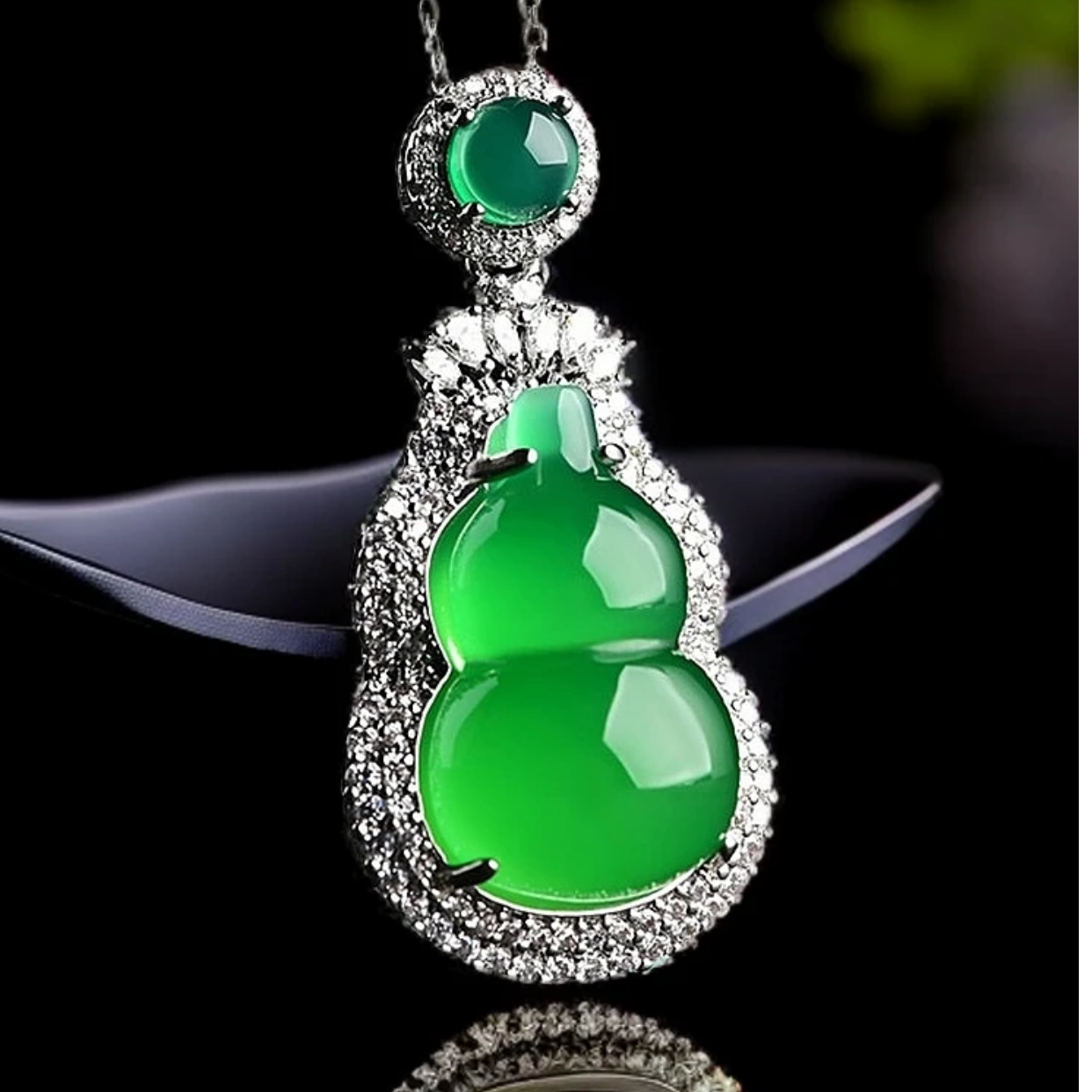 【品颂珠宝】天然珠宝玉石无纹无裂精美葫芦吊坠