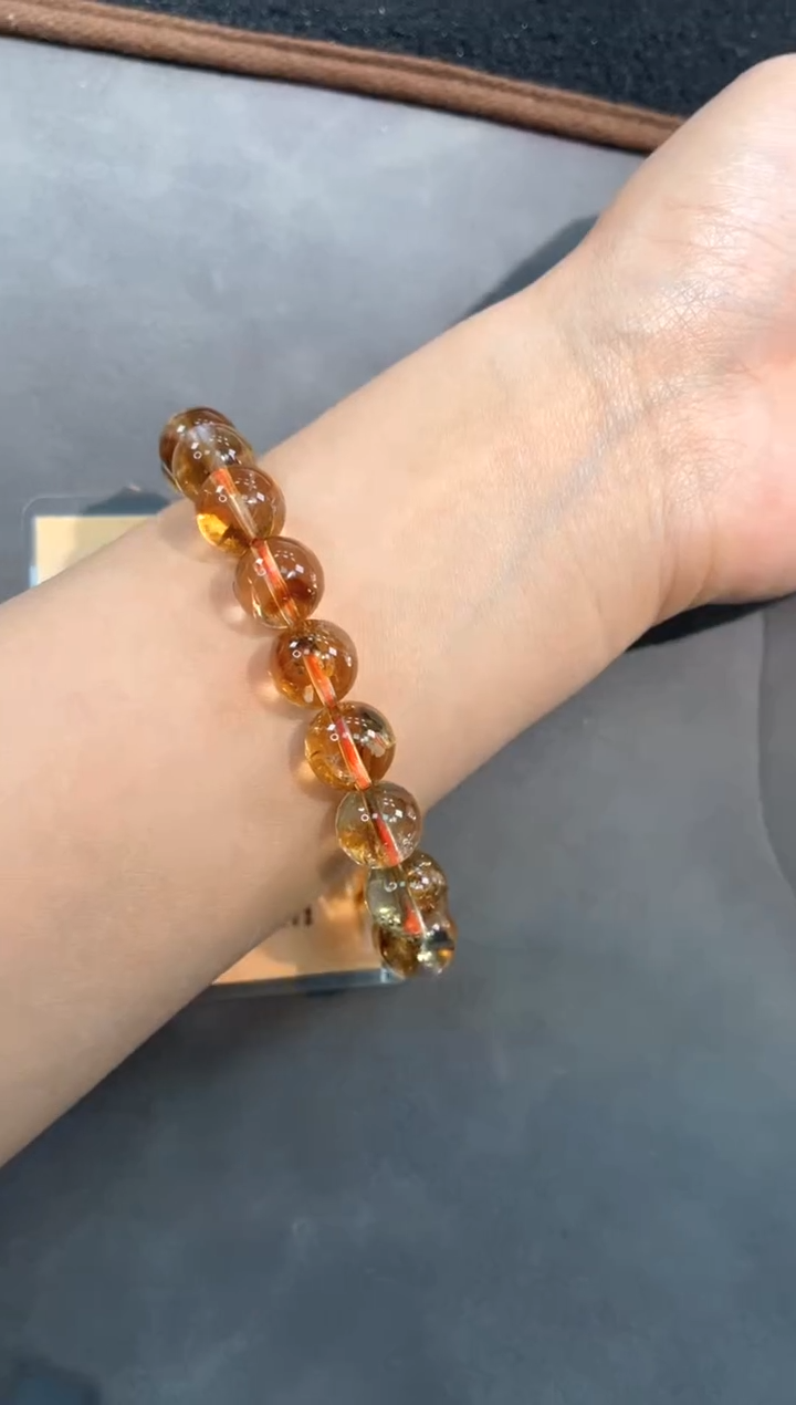 【闪购商品】黄晶手链未镶嵌127号巴西黄水11.5mm