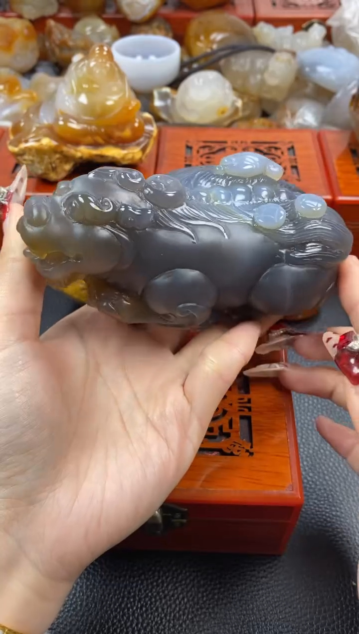 【闪购商品】玛瑙/玉髓摆件未镶嵌1