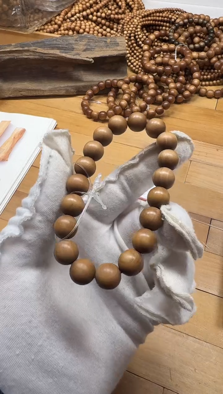 【闪购商品】檀香木手串/手链老山檀香四剖料1.0单圈沉水黑肉