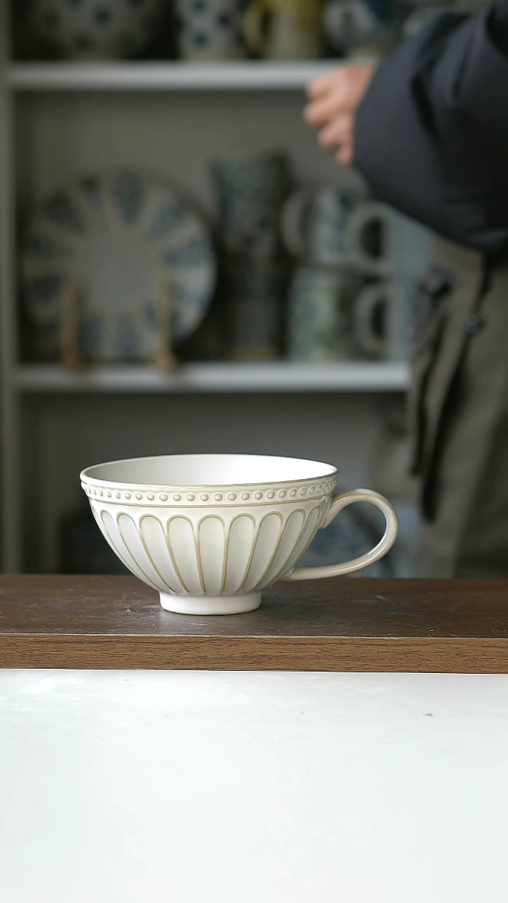 【闪购商品】陶瓷微瑕洛可可咖啡杯@4-2@