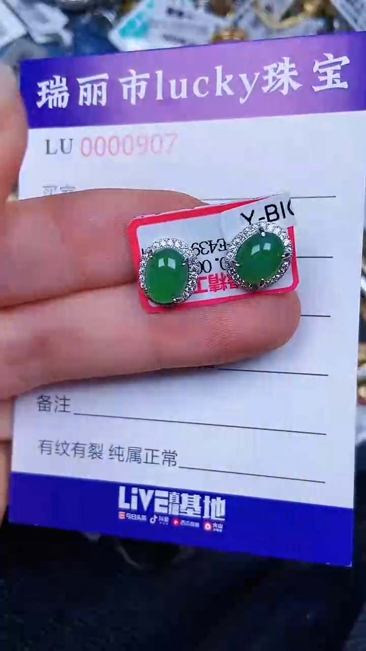 颈饰银S925镶嵌翡翠0907