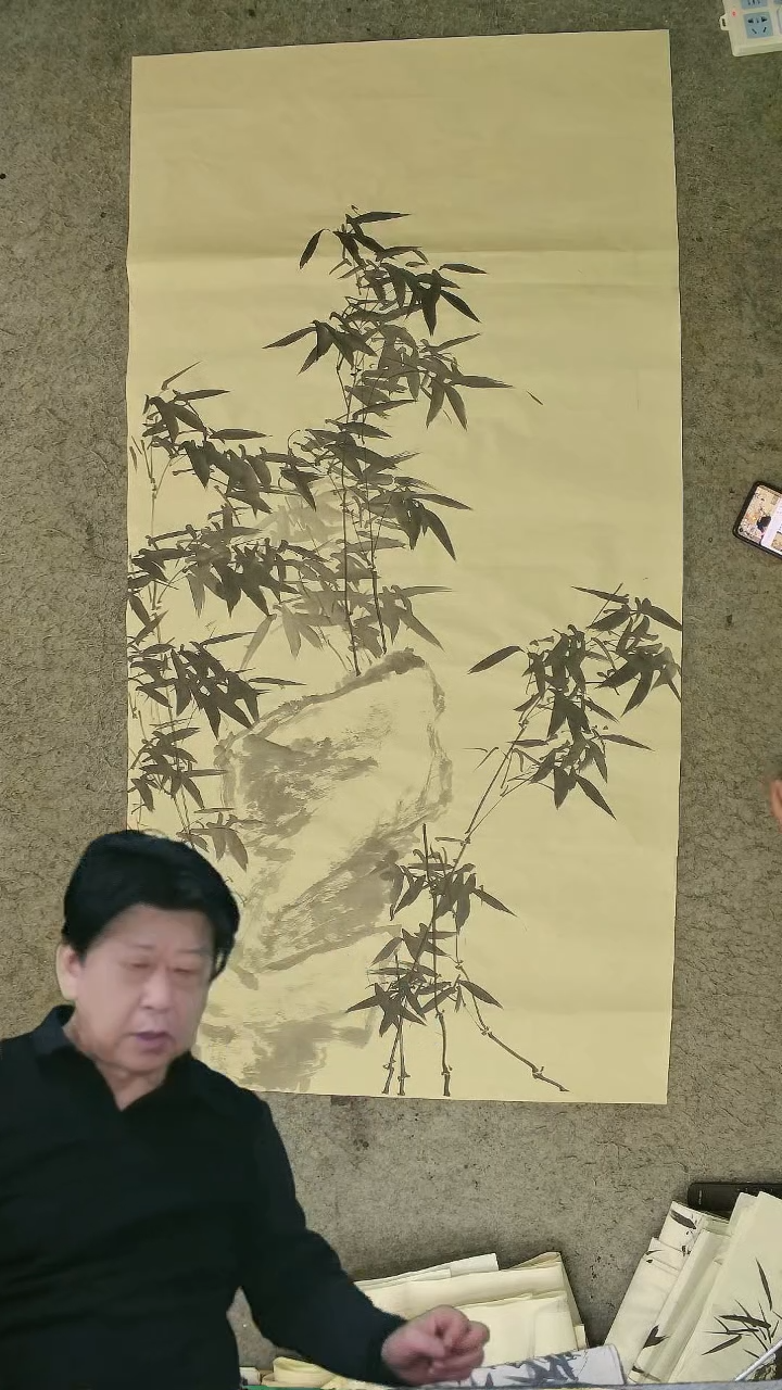 国画 四尺整张  墨竹  69*138cm