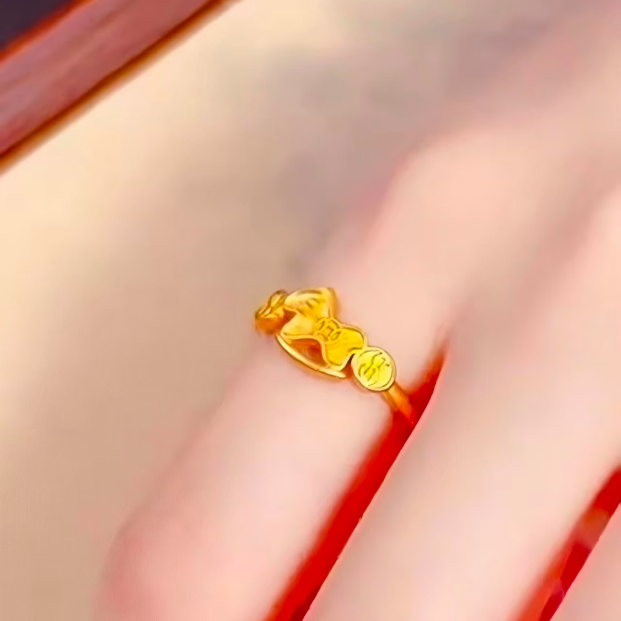 铜合金戒指 铜合金【马上有钱戒指】气质  时尚  精美  百搭