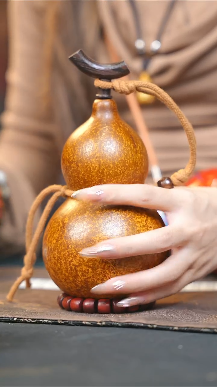 【闪购商品】WQ155大漆酒葫芦不包手串及旋转底座