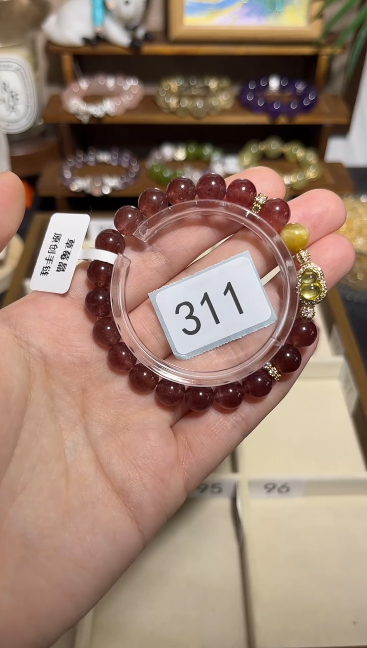 水晶手链未镶嵌草莓晶葫芦款311