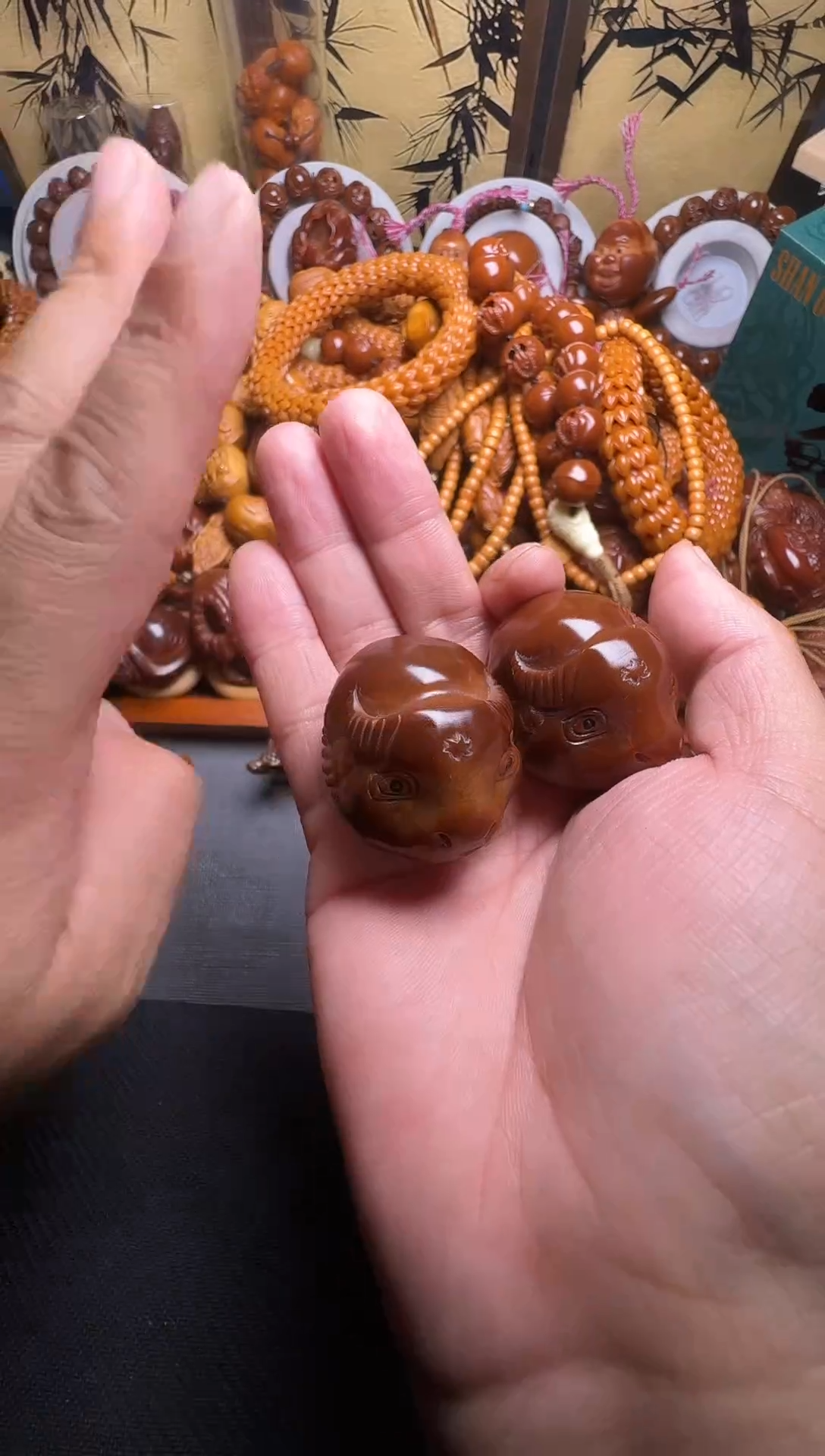 手串橄榄核牛一对