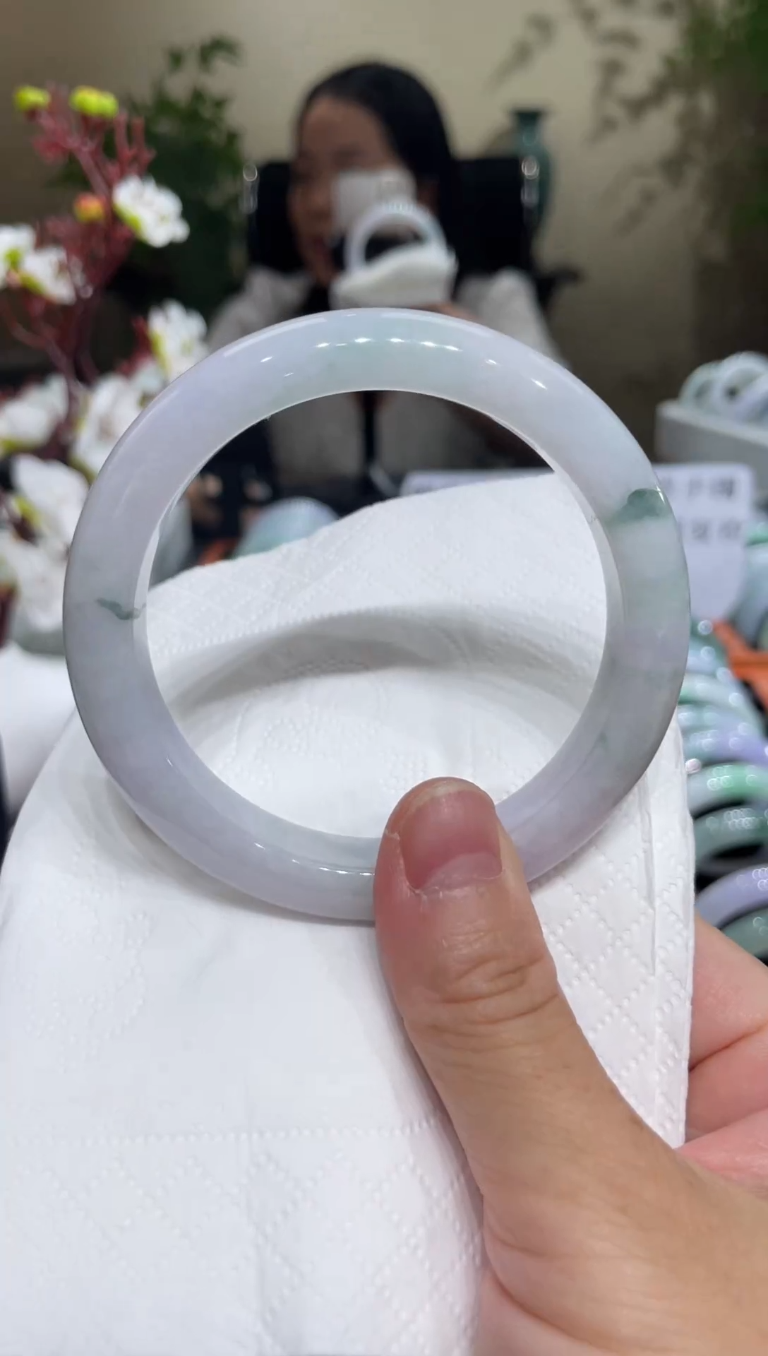 未镶嵌手镯（贵妃镯）翡翠圈口5859