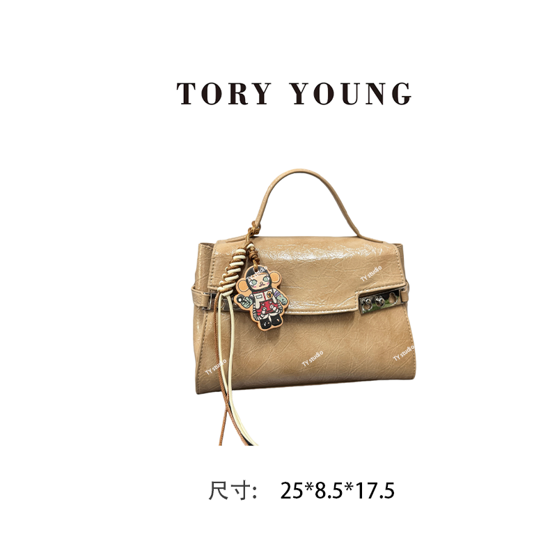 【TY】QYX-81387-燕麦奶茶 轻奢高级韩版单肩潮流时尚简约女包
