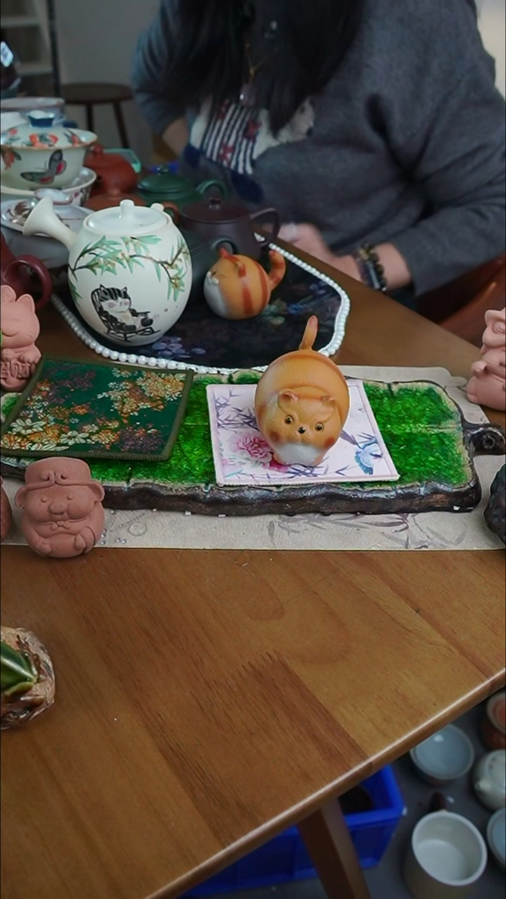 【茶瓷物语】紫砂大肥猫茶宠