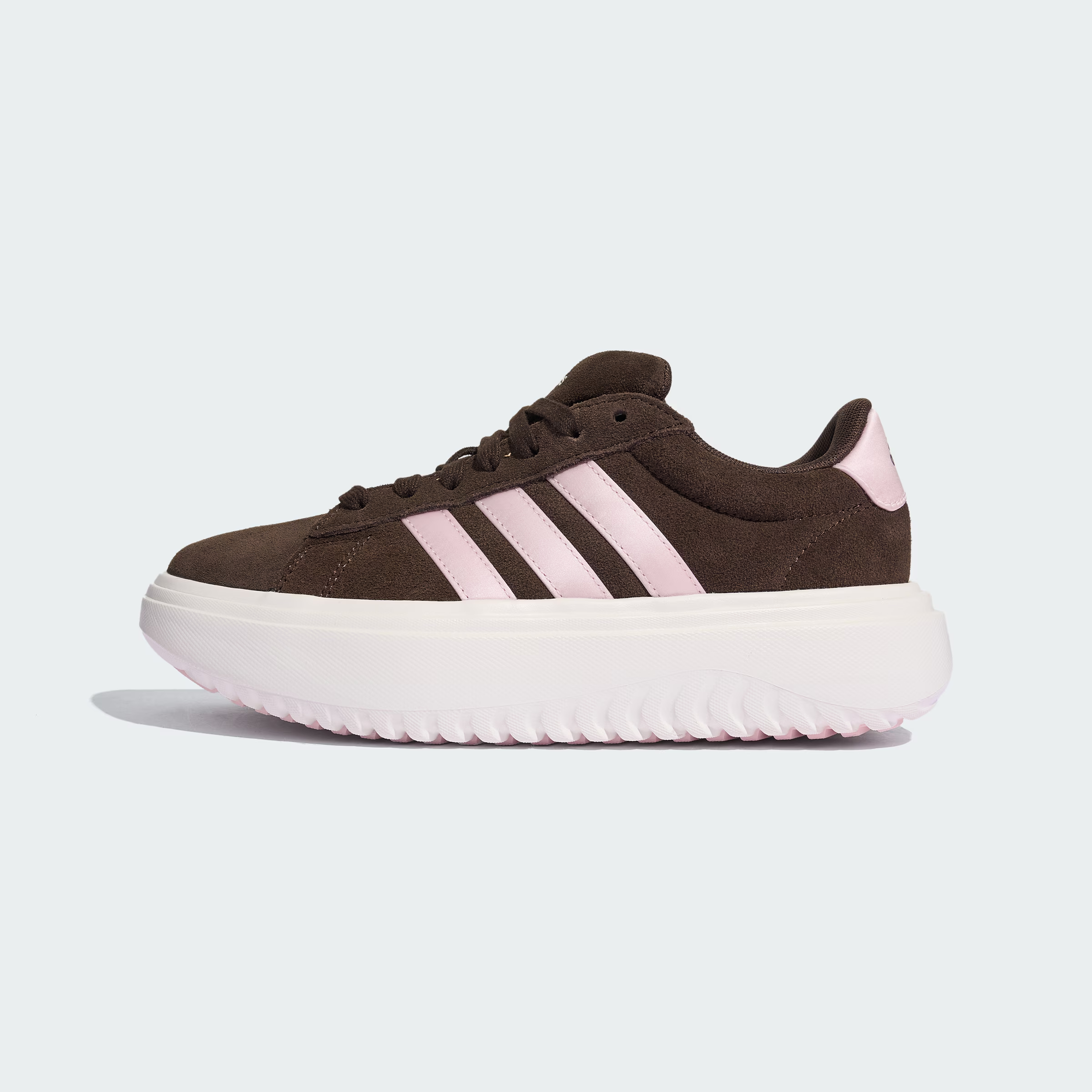阿迪达斯/adidas女子黑粉色轻运动厚底百搭简约休闲板鞋 KI5137